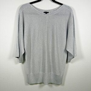 Talbots Women's Dolman Sleeve Sweater Shimmer/Size M/‎ Silver Color/Brand New